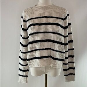 VINCE Ribbed Stripe Sweater, L